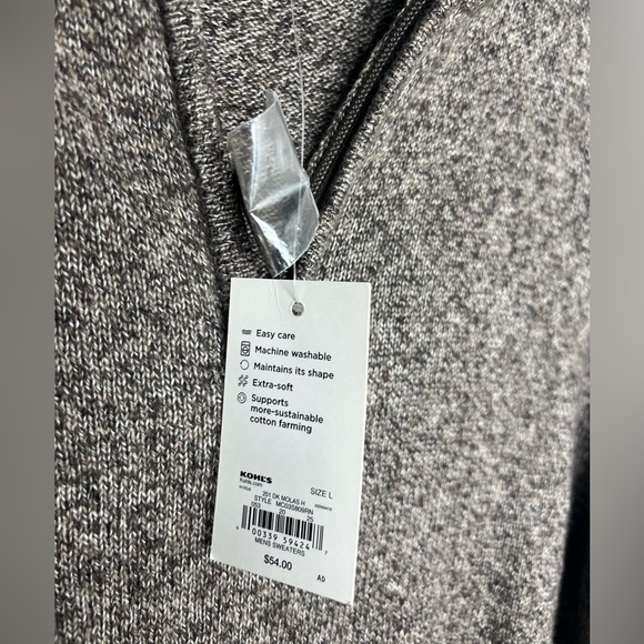 NWT - Croft & Barrow “The Extra Soft Sweater” mock neck, zip, Large. - Picture 3 of 5